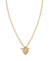 Moon & Meadow 14k Yellow Gold Lab Grown Diamond Heart Toggle Pendant Necklace, 18 In Gold