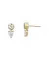 Moon & Meadow 14k Yellow Gold Lab Grown Diamond Mixed Cut Bezel Stud Earrings
