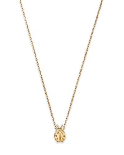 Moon & Meadow 14k Yellow Gold Ladybug Pendant Necklace, 17