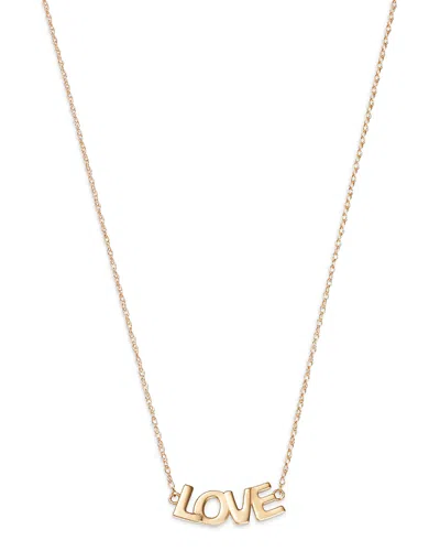 Moon & Meadow 14k Yellow Gold Love Pendant Necklace, 16