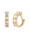 Moon & Meadow 14k Yellow Gold Opal Hoop Earrings In Gold