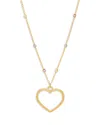 Moon & Meadow 14k Yellow Gold Open Heart Pendant Necklace, 17.75 In Gold