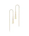 Moon & Meadow 14k Yellow Gold Polished Graduated Disc Threader Earrings In Gold