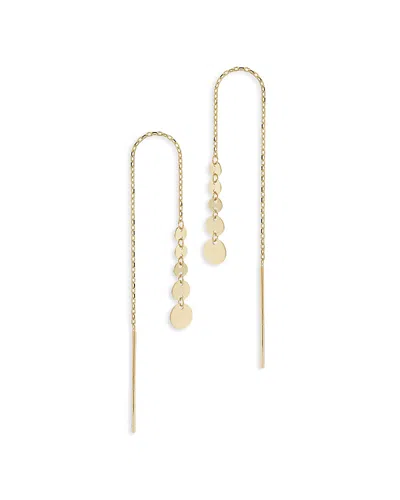 Moon & Meadow 14k Yellow Gold Polished Graduated Disc Threader Earrings
