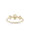 Moon & Meadow 14k Yellow Gold Polished Triple Clover Ring In Gold