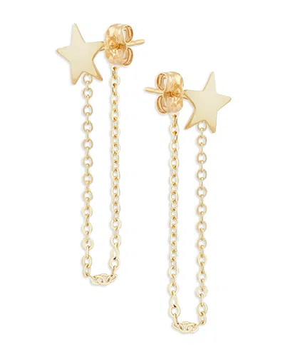 Moon & Meadow 14k Yellow Gold Star Draped Chain Earrings - Exclusive