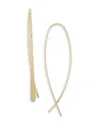 Moon & Meadow 14k Yellow Gold Tapered Teardrop Threader Earrings In Gold