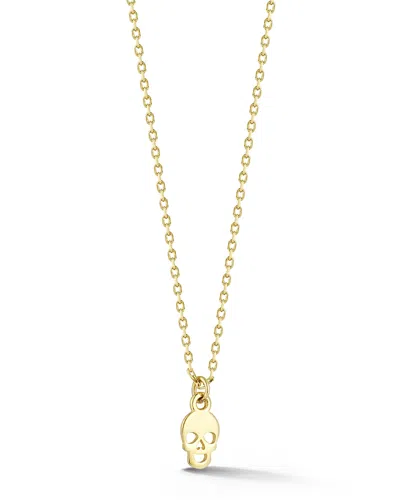 Moon & Meadow 14k Yellow Gold Tiny Skull Pendant Necklace, 16-17 In Pattern