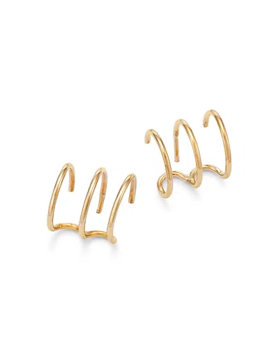 Moon & Meadow 14k Yellow Gold Triple Wire Cuff Earrings