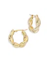 Moon & Meadow 14k Yellow Gold Twist Style Small Hoop Earrings In Gold