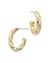 Moon & Meadow 14k Yellow Gold Twisted Oval Hoop Earrings In Gold