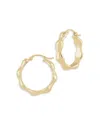 Moon & Meadow 14k Yellow Gold Wavy Small Hoop Earrings In Gold