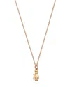 Moon & Meadow 14k Yellow Gold White Sapphire Cat Pendant Necklace, 16-18 In Gold