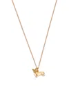 Moon & Meadow 14k Yellow Gold White Sapphire Corgi Pendant Necklace, 16-18 In Gold
