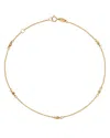 Moon & Meadow Beaded Ankle Bracelet In 14k Yellow Gold - Exclusive In Gold