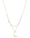 Moon & Meadow Crescent & Star Charm Layered Necklace In 14k Yellow Gold, 18 - Exclusive In Gold