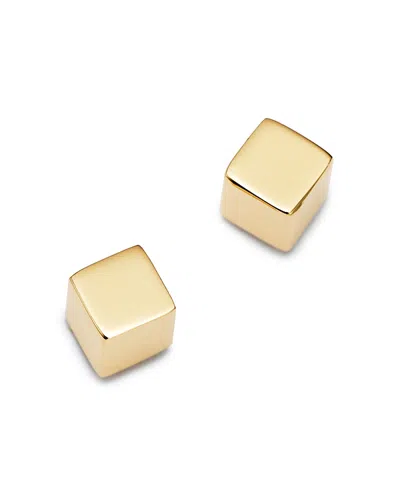 Moon & Meadow Cube Stud Earrings In 14k Yellow Gold - Exclusive