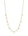 Moon & Meadow Dangling Disc Front Necklace In 14k Yellow Gold, 16 - Exclusive In Gold