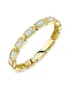 Moon & Meadow Diamond Baguette Band In 14k Yellow Gold, 0.16 Tcw In Gold