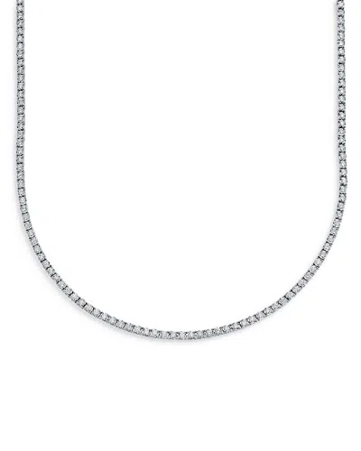 Moon & Meadow Diamond Tennis Necklace In 14k White Gold, 3.96 Ct. T.w. - 100% Exclusive