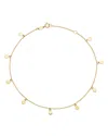 Moon & Meadow Disk Charm Ankle Bracelet In 14k Yellow Gold - Exclusive In Gold