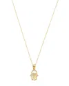 Moon & Meadow Hamsa Hand Pendant Necklace In 14k Yellow Gold, 16 - Exclusive In Gold