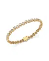 Moon & Meadow Heart Alternating Lab Grown Diamond Tennis Bracelet In 14k Yellow Gold, 7.6 Ct. T. W.