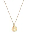 Moon & Meadow Multicolor Gemstone Disc Pendant Necklace In 14k Yellow Gold In Gold