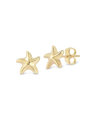 Moon & Meadow Starfish Stud Earrings In 14k Yellow Gold