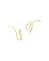 Moon & Meadow Wire Climber Earrings In 14k Yellow Gold - Exclusive In Gold