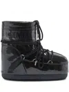 Moon Boot Icon Low Glietter Black Ankle Boot In Black  