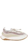 Moon Boot White And Beige Moon247 Xlace Sneakers In Neutral