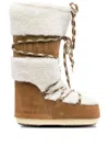Moon Boot 40mm Lace-up Shearling Boots In Neutral