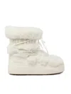 Moon Boot Ltrack Monaco Faux Fur-trimmed Shell And Faux Leather Snow Boots In White