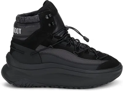 Moon Boot Ankle-high Utility Sneaker With Xlace Design In Black