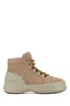 Moon Boot Grey Suede Ankle Boots With Rubber Sole