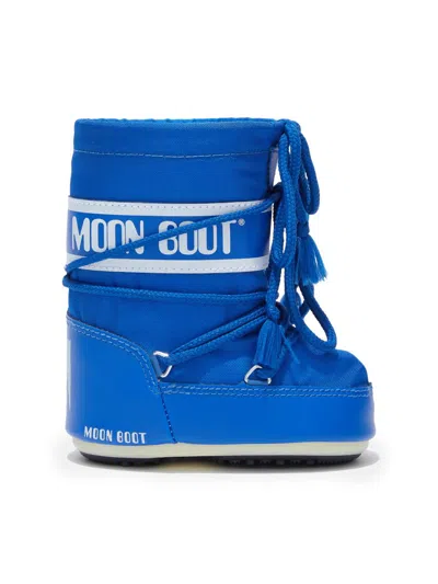 Moon Boot Baby's Icon Mini Padded Nylon Boots In Blue