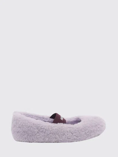 Moon Boot Logo-printed Strapped Ballerinas In Purple