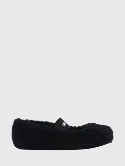 Moon Boot Mb Shearling Ballet Flats In Black Shearling