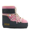 Moon Boot Two-tone Suede S X Guest In Residence Icon Low Ankle Boots In Pink
