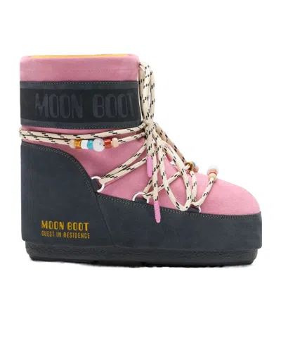 Moon Boot Stivali Da Neve Icon Grey Rose In Multi