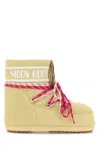 Moon Boot Cream Suede Icon Low Ankle Boots In Yellow