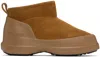Moon Boot Beige Luna Low Boots In Cognac