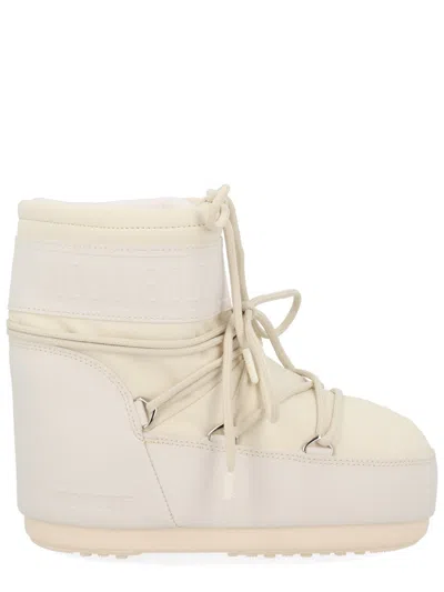 Moon Boot Beige Rubber Boots In Multi