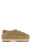Moon Boot Beige Suede Evolution Slippers In Nude
