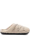 Moon Boot Beige Teddy Slides In Beige