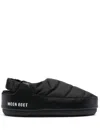 Moon Boot Black Evolution Mules In Black