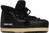 Moon Boot Logo Printed Round Toe Boots In Black