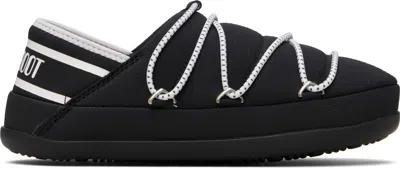 Moon Boot Black Icon Slipper Loafers