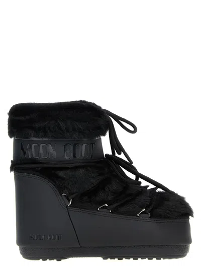 MOON BOOT BLACK LACE UP BOOTS